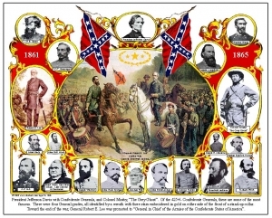 Tin Sign War Confederate Generals