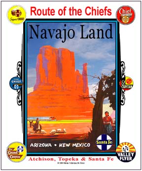 Tin Sign Santa Fe Navajo Land