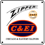 C&EI Zipper Logo 6x6 Tin Sign