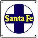 Santa Fe Logo 6x6 Tin Sign