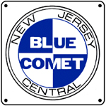 Blue Comet Logo 6x6 Tin Sign
