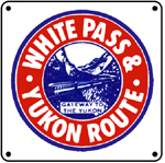 White Pass Logo 6x6 Tin Sign