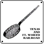 TX & Ft Worth Logo 6x6 Tin Sign