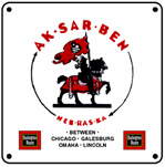 AK SAR BEN Logo 6x6 Tin Sign