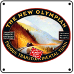 Milw Olympian Electric Logo 6x6 Tin Sign