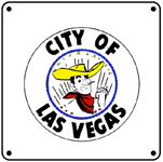 UP City of LV Logo 6x6 Tin Sign