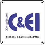 C&EI modern Logo 6x6 Tin Sign