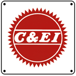 C&EI Buzz Saw Logo 6x6 Tin Sign
