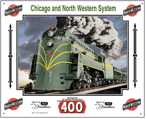Chicago and North Western Railway Transportation Vintage Train Metal Sign
