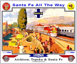 Tin Sign Santa Fe Albuquerque Station