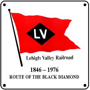 LV, Lehigh Valley, Black Diamond, train, railroad, choo choo train, steam,  diesel, logo, drumhead, railway, railwear, rebel rails, casey jones, golden  spike, daylight, toltec, rochelle, diesel, steam, tin sign, train shows,  train