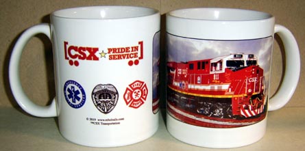 CSX RAILROAD COFFEE MUG // Heritage Logo // Collectible Cup // Train Art 