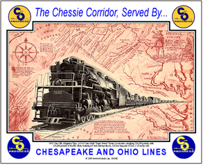  Tin Sign C&O Chessie War Corridor