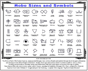 Tin Sign Hobo Signs & Symbols