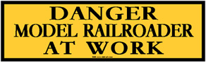 Tin Sign DANGER model RR @ work