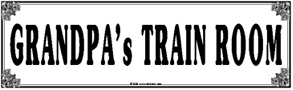  Tin Sign Grandpas Train Room