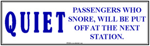 Tin Sign No Snore Sign