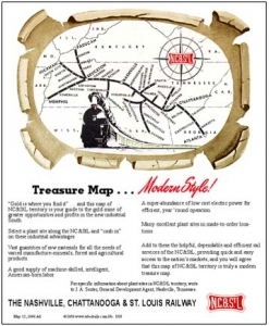 N. C & St. L Ad Map Sign