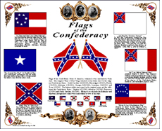 Tin Sign War Confederate Flags