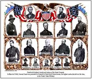 Tin Sign War Union Generals