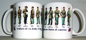 War Coffee Mug CSA Soldiers