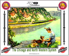 Tin Sign CNW boy w/dog