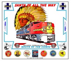 Mouse Pad Santa Fe Chief w/PA diesel