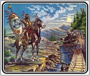 Mouse Pad Colorado Midland Indian w/Train