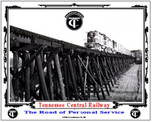 Tin Sign TC RS ALCO on trestle