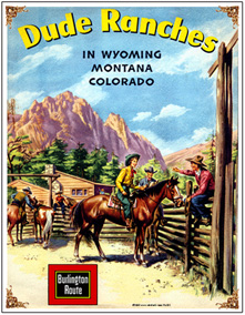 Tin Sign CBQ Dude Ranch Ad