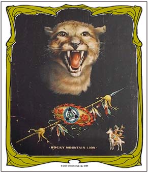 Tin Sign Colorado Midland Rocky Mtn Lion