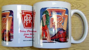 Coffee Mug PRR Christmas Logo Scene