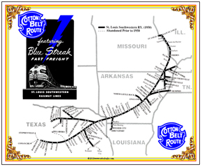 Tin Sign Cotton Belt MAP