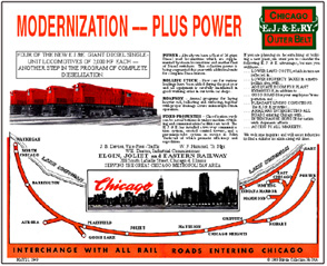 Tin Sign EJ&E New Diesels Ad
