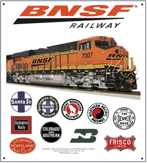 Tin Sign BNSF Heritage Sign