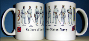 War Coffee Mug CSA Navy Officers