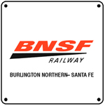 BNSF Logo 6x6 Tin Sign