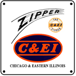 C&EI Zipper Logo 6x6 Tin Sign