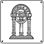 Georgia RR Logo 6x6 Tin Sign