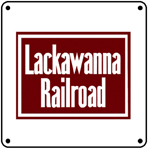 Lackawanna Logo 6x6 Tin Sign