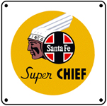 Super Chief Logo 6x6 Tin Sign