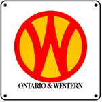 O&W Logo 6x6 Tin Sign
