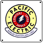 Pacific Elec Logo 6x6 Tin Sign