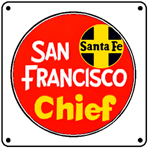 San Fran Chief Logo 6x6 Tin Sign