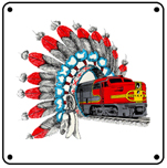 Warbonnet Logo 6x6 Tin Sign