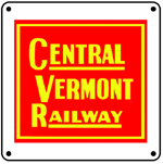 Vermont Central Logo 6x6 Tin Sign