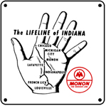 Monon Hand Logo 6x6 Tin Sign