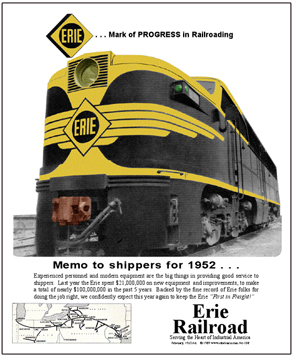 Tin Sign ERIE 1952