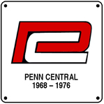 Penn Central Logo 6x6 Tin Sign