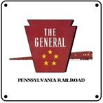 PRR General Logo 6x6 Tin Sign